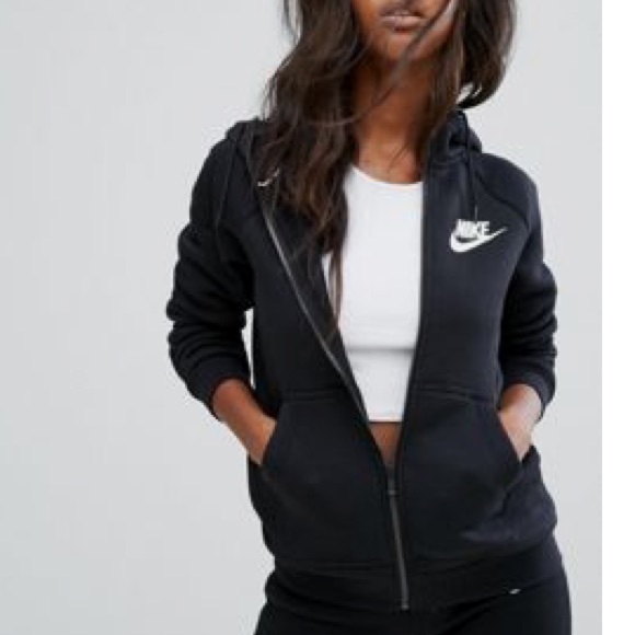 Nike Tops - SOLD***NIKE Black Zip Up Sweatshirt Hoodie